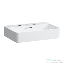Laufen Val SaphirKeramik 55x40 cm-es pultra ültethető mosdó 3 csaplyukkal,fehér H8122840001081 szaniter
