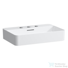 Laufen Val SaphirKeramik 60x40 cm-es pultra ültethető mosdó 3 csaplyukkal,fehér H8122850001081 szaniter