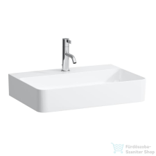 Laufen Val SaphirKeramik 60x42 cm-es mosdó 1 csaplyukkal,túlfolyó nélkül,fehér H8102830001111 szaniter