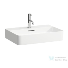 Laufen Val SaphirKeramik 65x42 cm-es csiszolt aljú mosdó,matt fehér H8162847571041 szaniter