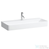 Laufen Val SaphirKeramik 95x42 cm-es csiszolt aljú mosdó túlfolyó nélkül,LCC bevonattal,fehér H8162874001111