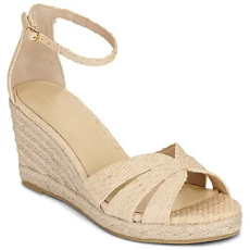 Lauren Ralph Lauren Gyékény talpú cipők NELLIE-ESPADRILLES-WEDGE Bézs 36