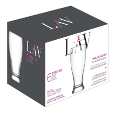 LAV Brotto Beer 565ml Sörös üveg pohár szett 6 darabos üdítős pohár