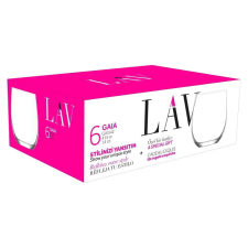 LAV Gaia Long Drink 415ml Koktélos üveg pohár szett 6 darabos konyhai eszköz