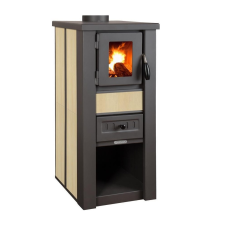 Lava ceramic bézs kályha 6 kW üvegajtó kályha, kandalló