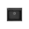LAVEO TAU 7 Gránit mosogató: egymedencés, MATT fekete, SRT_B107