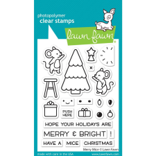 Lawn Fawn Szilikonbélyegző LF2684, Merry Mice / Lawn Fawn Clear Stamps (1 csomag) bélyegző