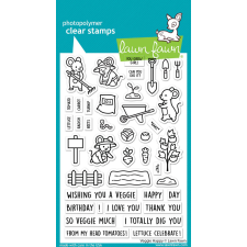 Lawn Fawn Szilikonbélyegző LF3340 - veggie happy - Clear Stamps (1 csomag) bélyegző