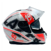Lazer VERTIGO EVO Pixel Light motorkerékpár bukósisak (fehér-piros) - XS Lazer Sisakok és ruházat Sisakok és tartozékok Zárt sisakok