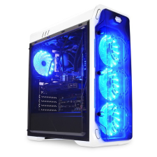 LC-Power Gaming 988W Blue Typhoon Window Számítógépház - Fehér számítógép ház