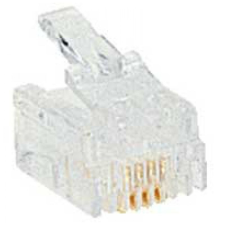  LCS RJ11 csatlakozódugó 4 érintkezős Szél: 9,65 mm Leg.051701 villanyszerelés