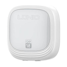 LDNIO A2512Q 2xUSB-A hálózati töltő 18W + Lightning kábel fehér (A2512Q Lightning) mobiltelefon kellék