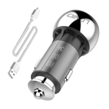 LDNIO C1 USB-A Autós töltő + USB-C kábel (C1 Type C) mobiltelefon kellék