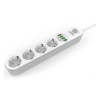 LDNIO hálózati elosztó (4 x aljzat, 4 x USB aljzat, 4 x 230 V, max. 5V / 10000mA, csúszásgátló + 200cm tápkábel) FEHÉR (SE4432) (SE4432)