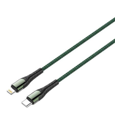 LDNIO LC112 USB-C+ Lightning kábel 2m zöld mobiltelefon kellék