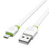 LDNIO LS34 USB-A - Micro USB kábel 2.4 A 1m fehér (5905316143074) (LS34 micro)