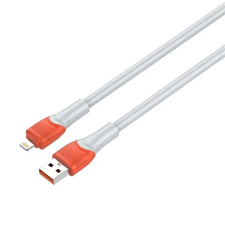 LDNIO LS603 USB-A - Lightning kábel 30W, 3m fehér-narancssárga (5905316144545) (5905316144545) kábel és adapter