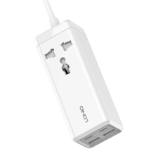 LDNIO SC1418 elosztó 1x EU aljzat + 2x USB-A + 2x USB-C fehér 2m (SC1418) hosszabbító, elosztó