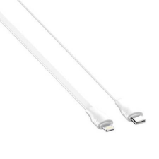 LDNIO USB-C apa - Lightning apa töltő kábel 1m - Fehér kábel és adapter