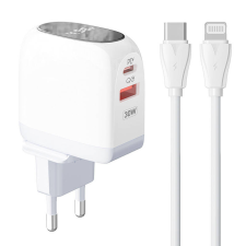 LDNIO Wall charger LDNIO A2522C USB, USB-C 30W + USB-C - Lightning cable mobiltelefon kellék