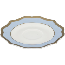 LE COQ Porcelaine LE COQ »Ionica« Kávéscsészealj, ø: 155 mm, világoskék, arany szél konyhai eszköz
