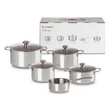 Le Creuset Plus Rozsdamentes acél főzőedény készlet - Inox (5 részes) edény