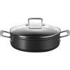 Le Creuset Tapadásmentes mély serpenyő üvegtetővel 28cm - Fekete (51113280010500)