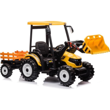 LEAN CARS Hercules Akkumulátoros Traktor - Pótkocsival, 24 V, Sárga (10555) elektromos járgány