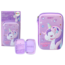 lean Nagyméretű Unikornis tolltartó, 3D, Lila, 23x15x5 cm tolltartó