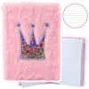lean Plüss jegyzetfüzet, bélelt koronával és konfettivel, rózsaszín, A5, 80 lap – 21654 (21654)