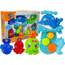 Lean Sport Delfines Fürdőkészlet -Tengeri Állatos, Műanyag 7607 (7607) fürdőszobai játék