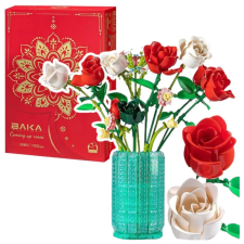 Lean Toys 23693 Építőkészlet, rózsa vázában, 1022 db építkezés