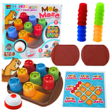 Lean Toys 2in1 Mole labirintus ügyességi játék Fast Cups Tic Tac Toe oktatójáték