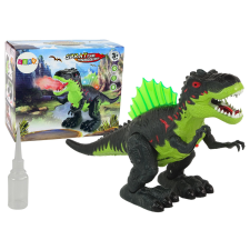 Lean Toys A dinoszaurusz tüzet lélegzik, gőzzel világít akkumulátor zöld elektronikus játék