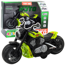 Lean Toys Akkumulátoros játékmotorkerékpár lámpái zölden szólnak autópálya és játékautó