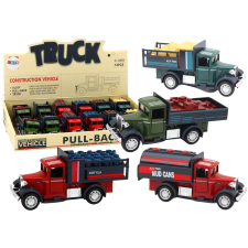 Lean Toys Alumínium szállítóautó nyitható ajtókkal, fényekkel és hangokkal autópálya és játékautó