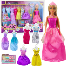 Lean Toys Anlily Collection divatos szett Ruhák Kiegészítők 17 db. baba