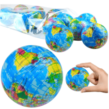 Lean Toys Anti-Stress Ball Gyúró Globe Föld gyakorlati labda 6cm oktatójáték