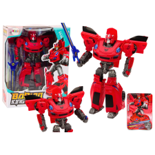 Lean Toys Auto-Robot 2in1 Átalakulás Sportos Piros autópálya és játékautó