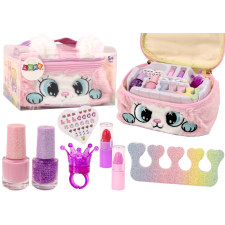 Lean Toys Beauty Set Plush Cosmetic Bag Kitty Nail Polish Lipsticks szépségszalon