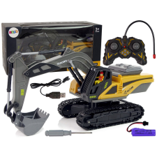 Lean Toys Caterpillar távirányítós kotrógép 2.4G sárga távirányítós modell