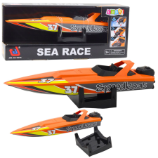 Lean Toys Csónak motorcsónak felhúzó mechanizmusa víznarancshoz autópálya és játékautó