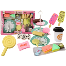 Lean Toys Cukrászda Cafe Szett Édesség Figurák Kávétorta 25 db. konyhakészlet