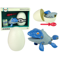 Lean Toys Dinosaur Mosasaur készlet Egg DIY csavarhúzóval, kék játékfigura