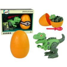 Lean Toys Dinosaur Tyrannosaurus Rex készlet Egg DIY csavarhúzóval, zöld játékfigura