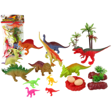 Lean Toys Dinoszaurusz figurák készlet tartozékokkal, 21 darab játékfigura