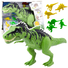 Lean Toys Dinoszaurusz készlet kis figurákkal, mozgó hangokkal zöld játékfigura