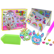 Lean Toys DIY gyémánt matricák készlet különböző minták színes matricák kreatív és készségfejlesztő