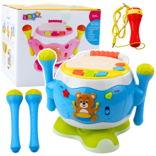 Lean Toys Dob gyerekeknek Zenei interaktív fények kéken hangzanak készségfejlesztő