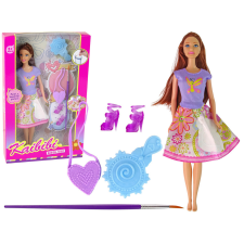 Lean Toys Doll hosszú hajú festő ruha baba